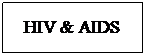 Text Box: HIV & AIDS
